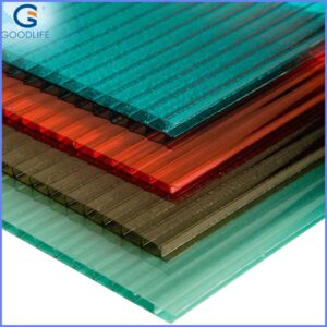 Láminas de Techo de Policarbonato 4mm Apiladas en Varios Colores (Rojo, Marrón, Verde)