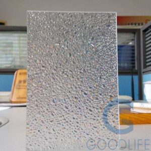 Efecto de transmisión de luz hermoso de la lámina transparente de policarbonato sólido texturizado de 8 mm